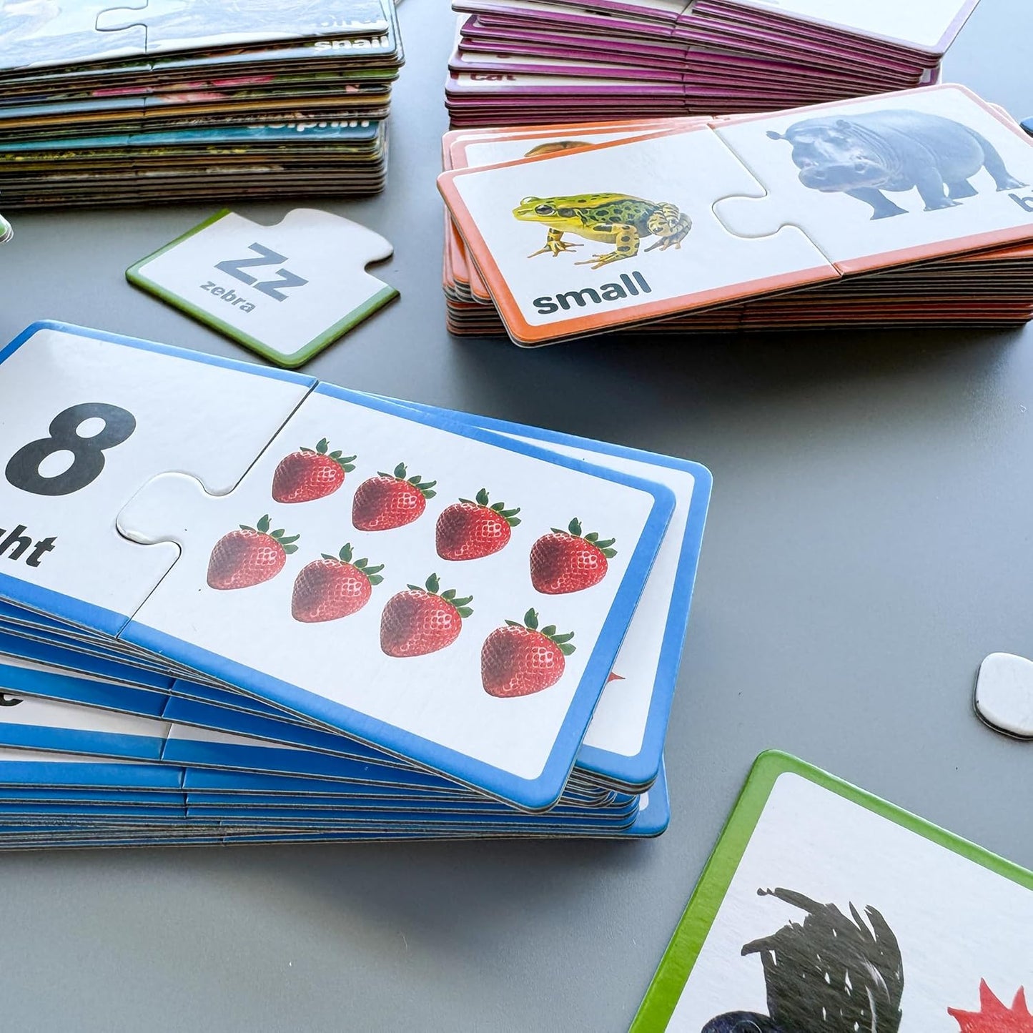 QUOKKA 5X MEGASET Puzzles for Toddlers 3-5 - Matching Games for Kids Ages 2-4 - Numbers Animals Opposites ABC Learning for Toddlers 1-3 Year Old - Educational Toy Activities for Boy and Girl