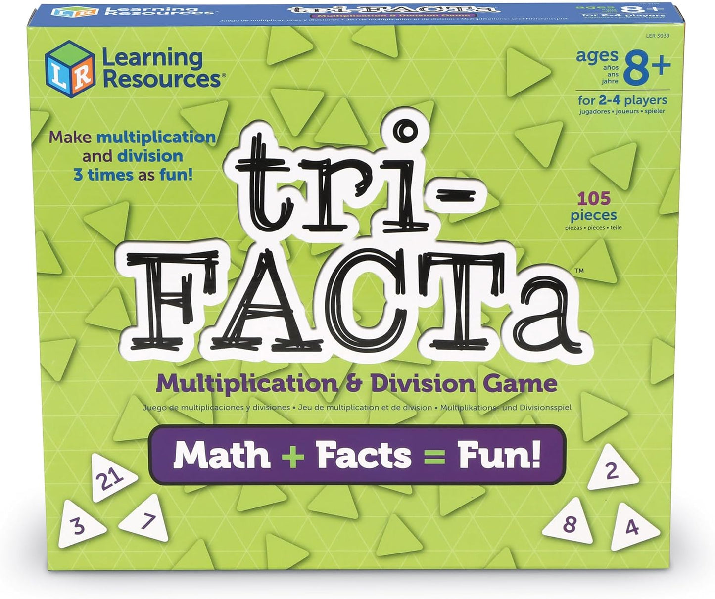 Learning Resources Tri-FACTa Multiplication & Division Game - Math Manipulatives, Kid Montessori Board Games, Classroom Must Haves, STEM Number Cards, Critical Thinking, Back to School, Kids Gifts
