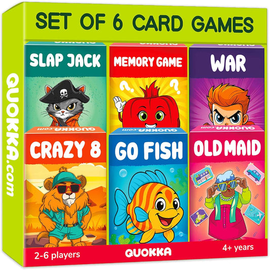 QUOKKA Memory Games for Kids Ages 4–8 – Fun Family Game with Cute Characters, Perfect for Travel, Playdates, Family Time – Educational & Engaging Playing Cards for Kids, Easy to Learn, Fast to Play