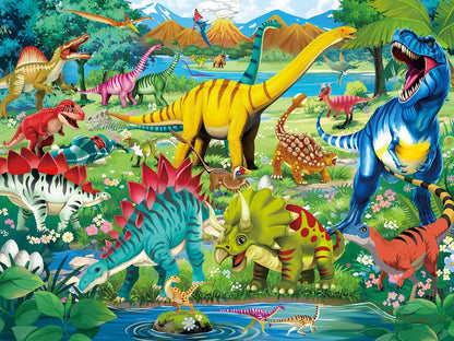 Puzzles for Kids Ages 4-8 Year Old,100 Piece Dinosaur Jigsaw Puzzle for Toddler Children Learning Educational Puzzles Toys for Boys and Girls - Every Piece is Unique