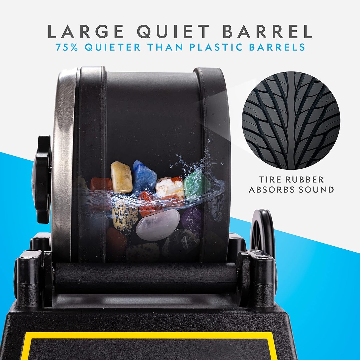 National Geographic Professional Rock Tumbler Kit – Extra Large 2 Lb. Barrel with 3-Speed Motor & 9-Day Timer – Geology DIY Kits for Adults, Rock Collection Hobby, Great Educational STEM Science Kit