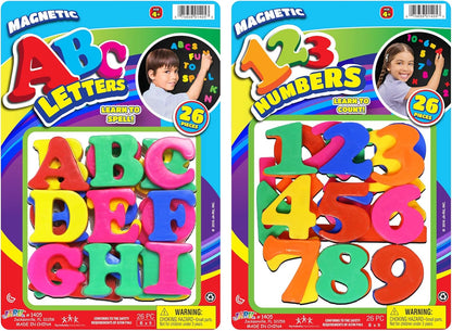 JA-RU Magnetic Letters Toy Set (1 Pack ABC Letters) Colorful Plastic Letters. Refrigerator Magnets for Kids & Toddler. Alphabet Learning, Spelling Words. Educational Preschool Toy. ABC-1405-1A