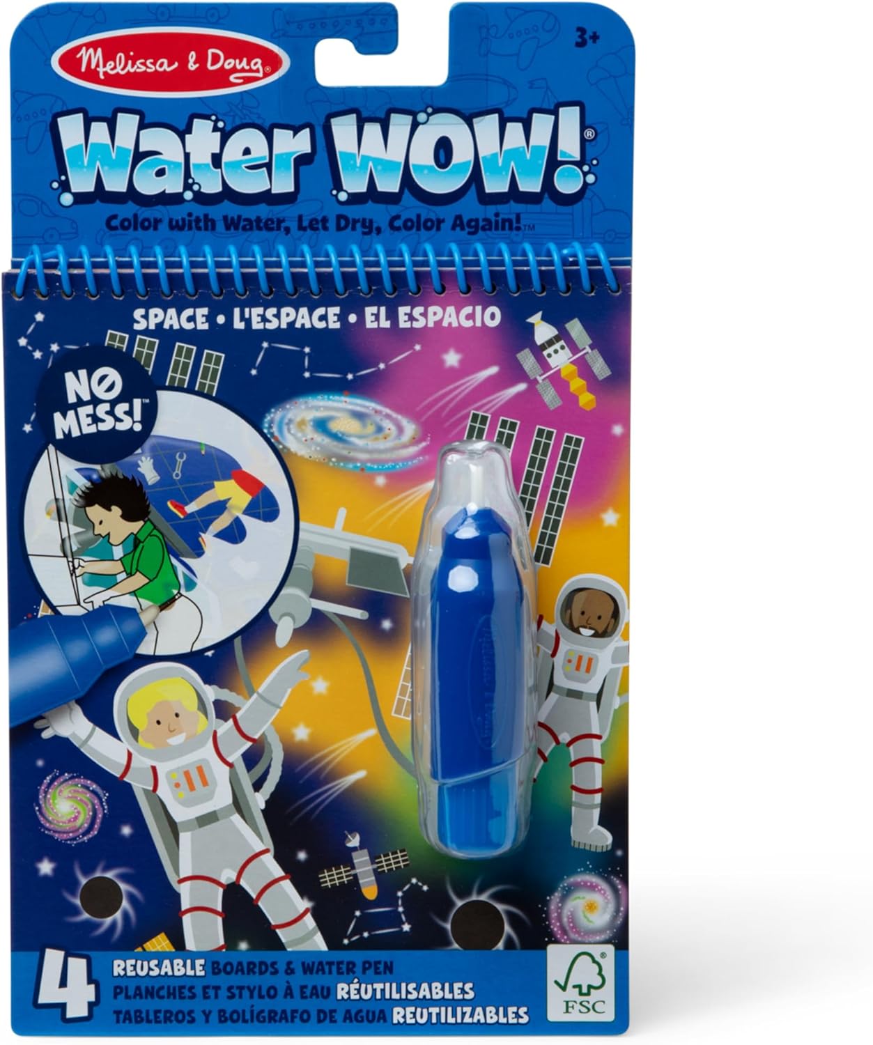 Melissa & Doug On The Go Water Wow! Mess Free Coloring Book, Reusable Water-Reveal Activity Pad, Vehicles, Travel Toys, Party Favors, for Toddlers & Kids Ages 3+ - FSC Certified