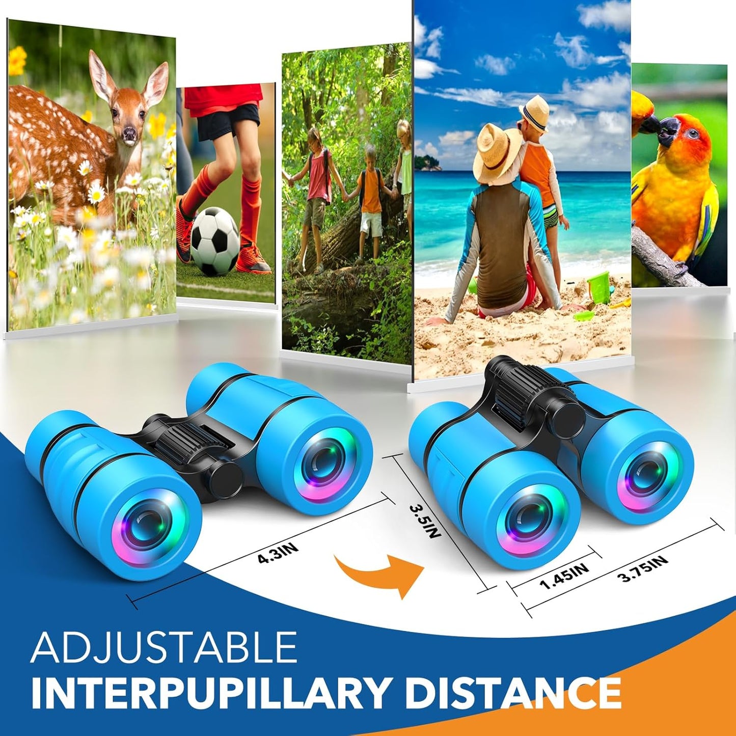 Toys for 3-7 Year Old Boys: LET'S GO! Binoculars for Kids with Bird Watching Manual Easter Birthday Gifts for 4 5 6 7 8 Year Old Boy Girls Outdoor Toy for Kid Ages 5-7 Toddler Camping Telescope