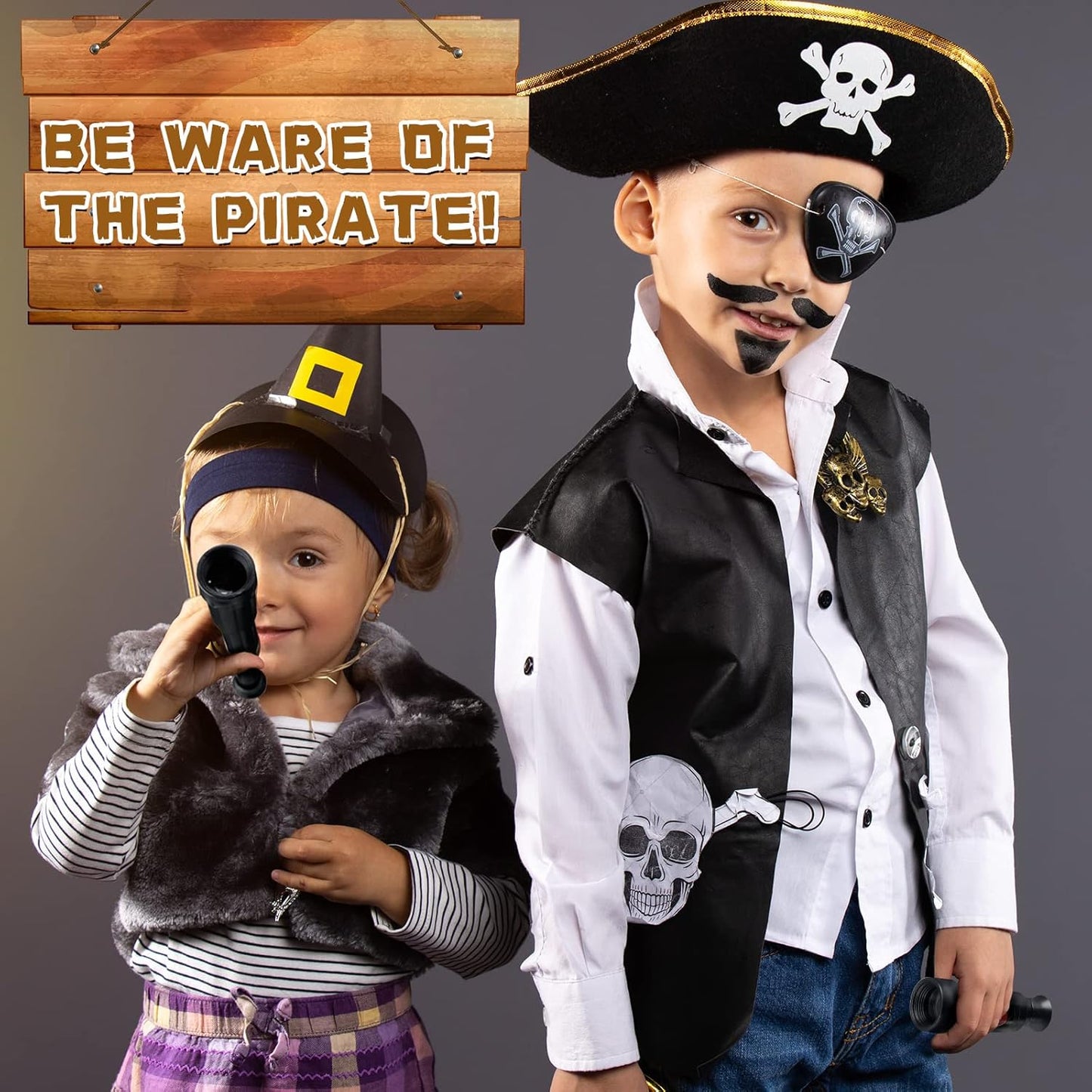 Charniol 20 Pcs Pirate Telescope Bulk Pirate Party Favors Mini Plastic Monocular Telescope Toddler Spyglass Toy for Treasure Find Pretend Cosplay Birthday Party