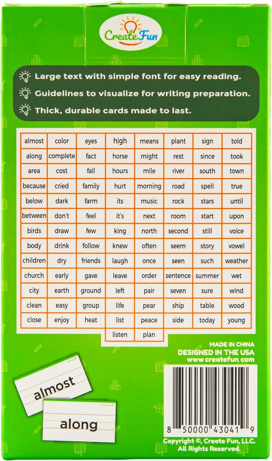 106 Sight Words Flash Cards Pre K for Ages 3-4, Dolch & Fry Sight Word Reading Games, Homeschool Supplies for Preschool with 7 Educational Game Ideas