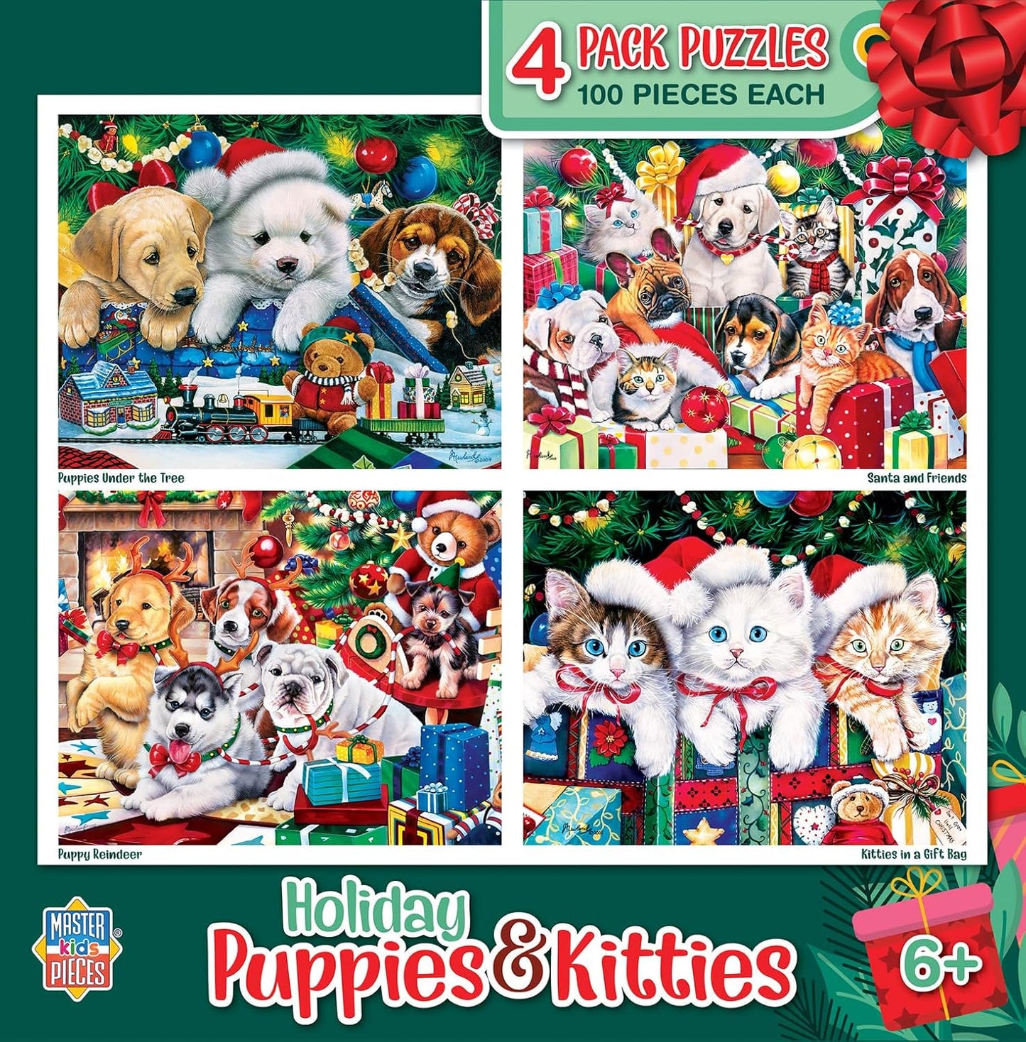 MasterPieces Puzzle Set - 4-Pack 24 Piece Jigsaw Puzzle for Kids - Sesame Street 4-Pack - 8"x10"