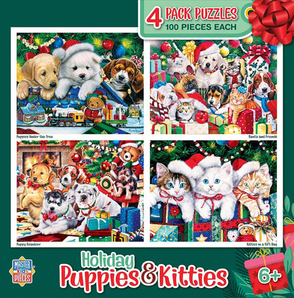MasterPieces Puzzle Set - 4-Pack 24 Piece Jigsaw Puzzle for Kids - Sesame Street 4-Pack - 8"x10"