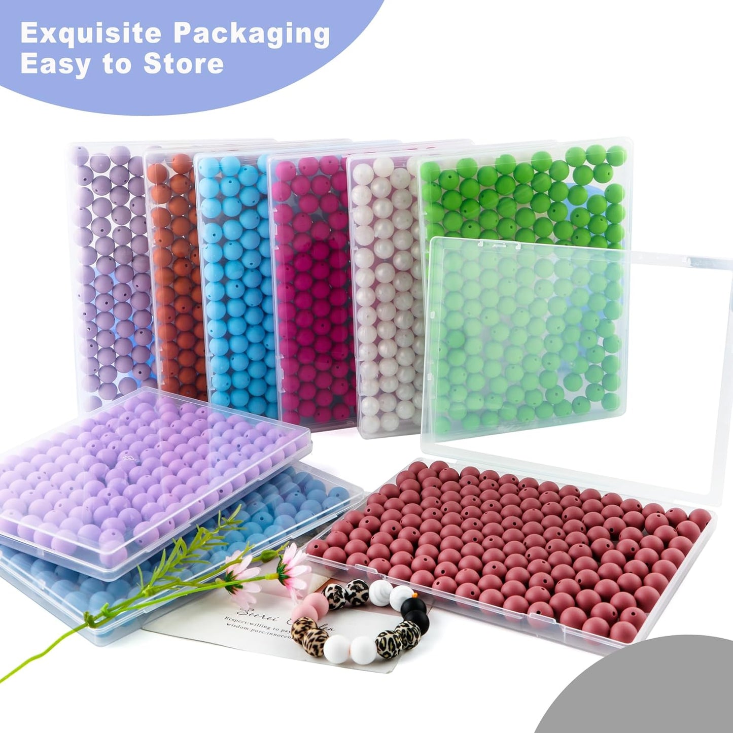 65Pcs 19mm Silicone Beads for Keychain Making Bracelet Necklace, Bulk Round Silicone Beads for Pens（Christmas Green） - Colors B