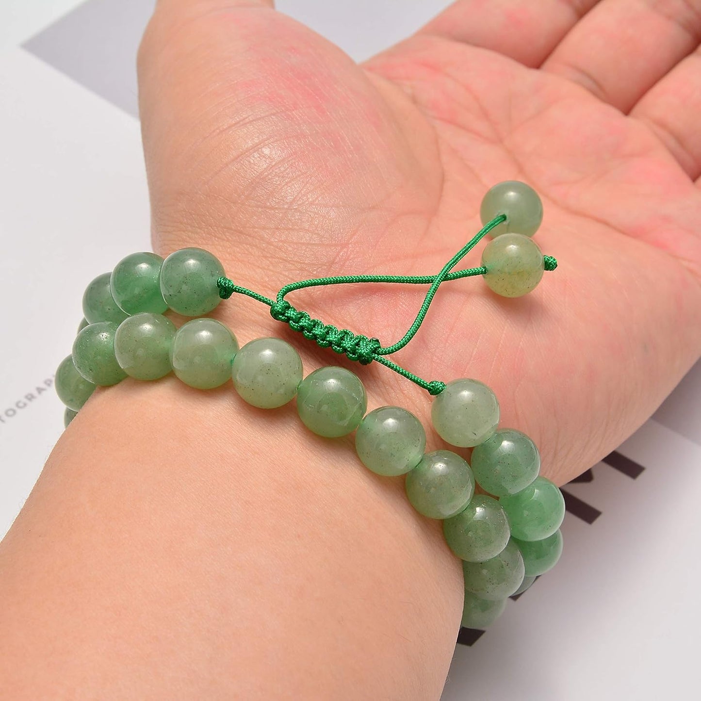 NCB 100pcs Original Natural Stone Beads Gemstone Round Loose Beads 6mm 8mm 10mm (Blue Aventurine, 6mm 100Beads) - Colors A