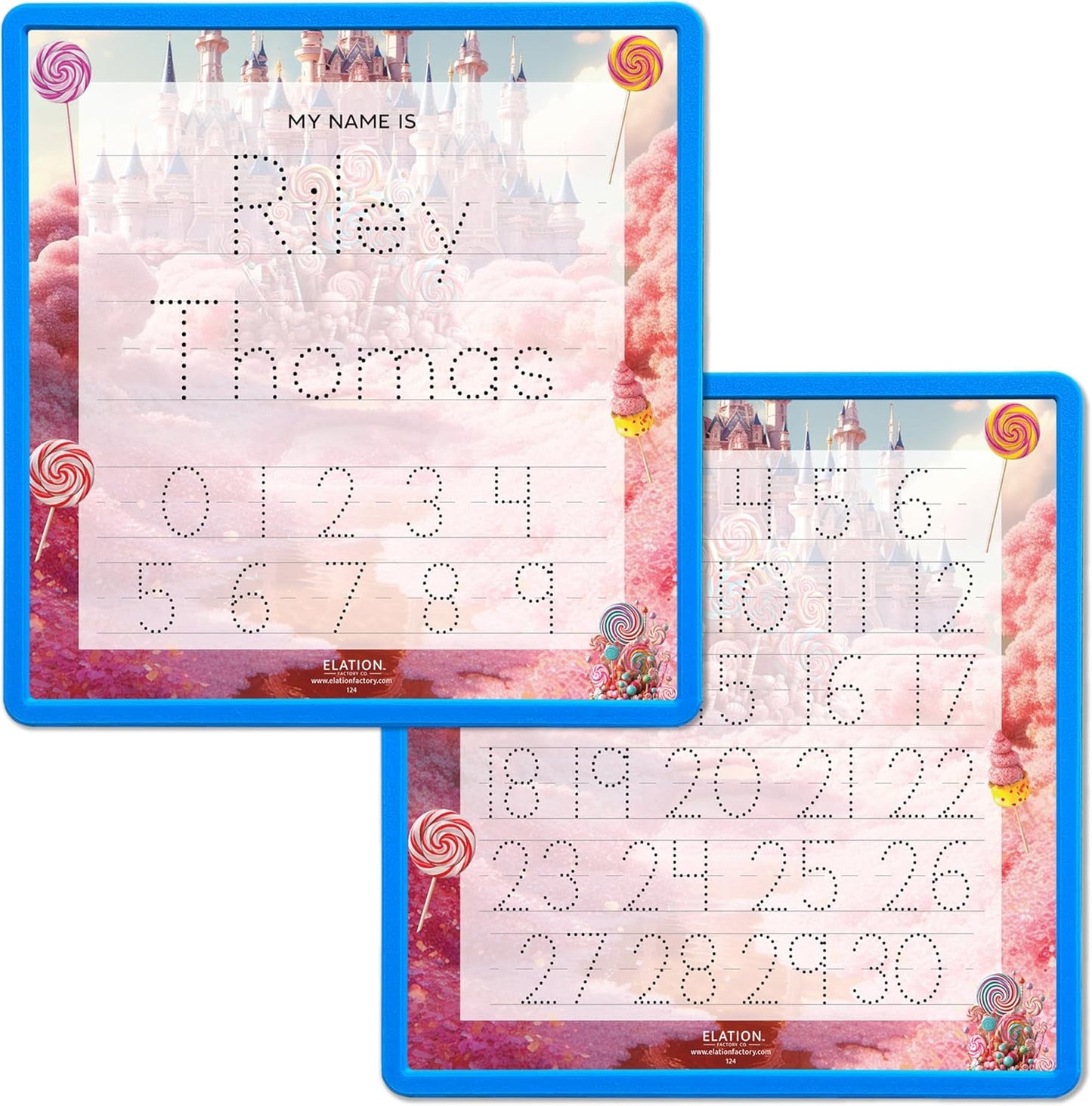 Kid's Name Tracing Board | Dry Erase Letter Tracing | Reusable Name Board | Alphabet Letters | Personalized | Candy Theme