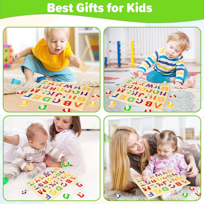 Jumlys Montessori Toys for Toddlers 1, 2, 3 Year Old, Wooden Shape Learning Puzzles for Baby 12-18-24 Months, Early Educational Toys, Perfect Christmas Birthday Gifts for Boys & Girls Age 1-3