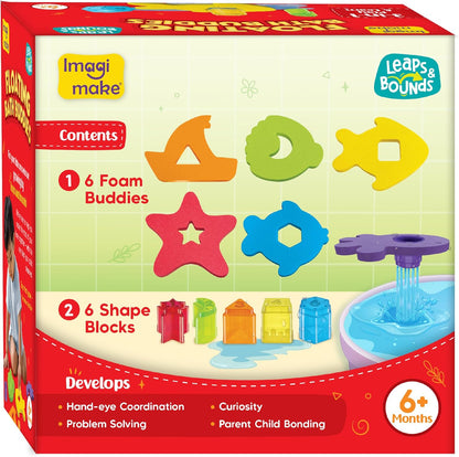 Imagimake Stacking Pots Toys | Leaps & Bounds 6+ Month Old Baby Toy | Learning Toy for Infant & Toddler | 5-in-1 Play & Learn | Stacking, Nesting, Pretend Play | First Birthday Gifts for Girls & Boys