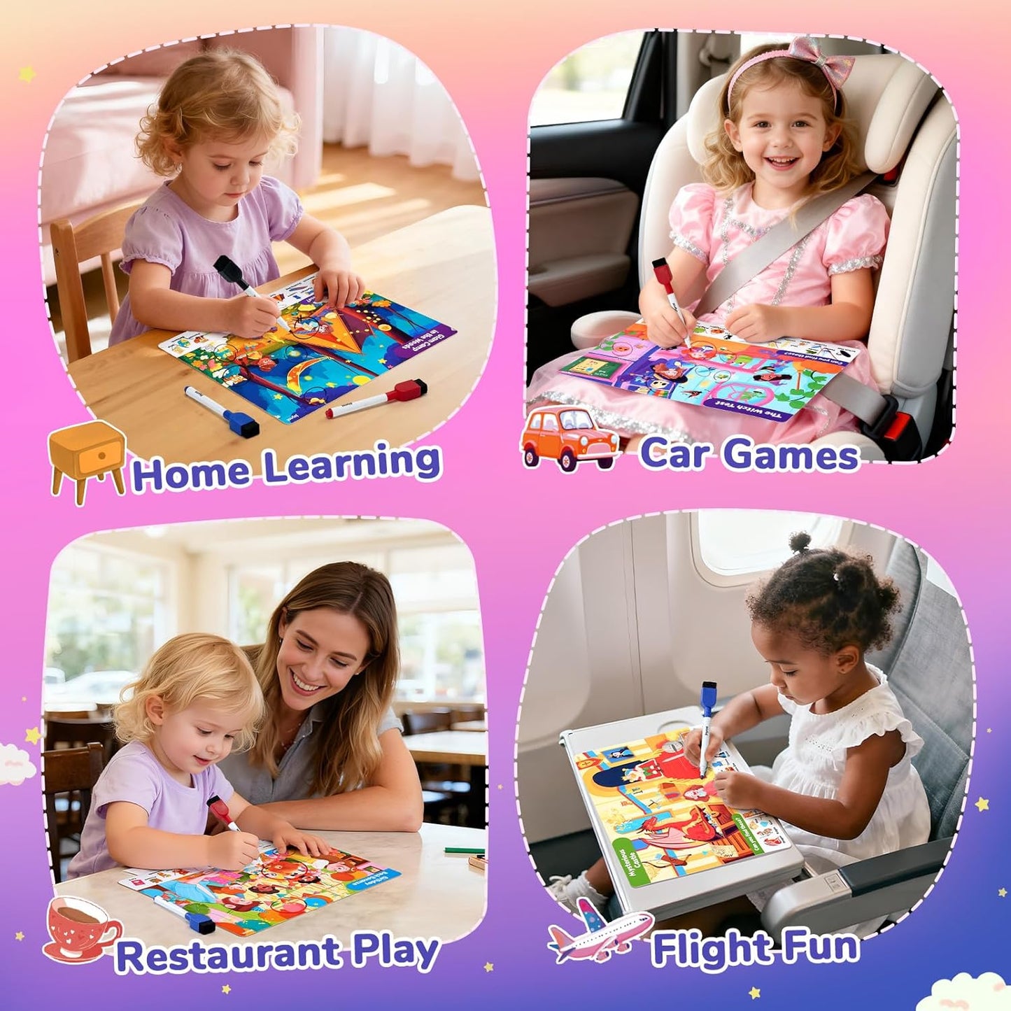 JoyCat Search and Find Activity Books, Animal Preschool Learning Activities for Toddlers & Kids, Travel Toys for Road Trip Car and Airplane, Busy Toy, Educational Game Gifts for Boys Girls Ages 3-5