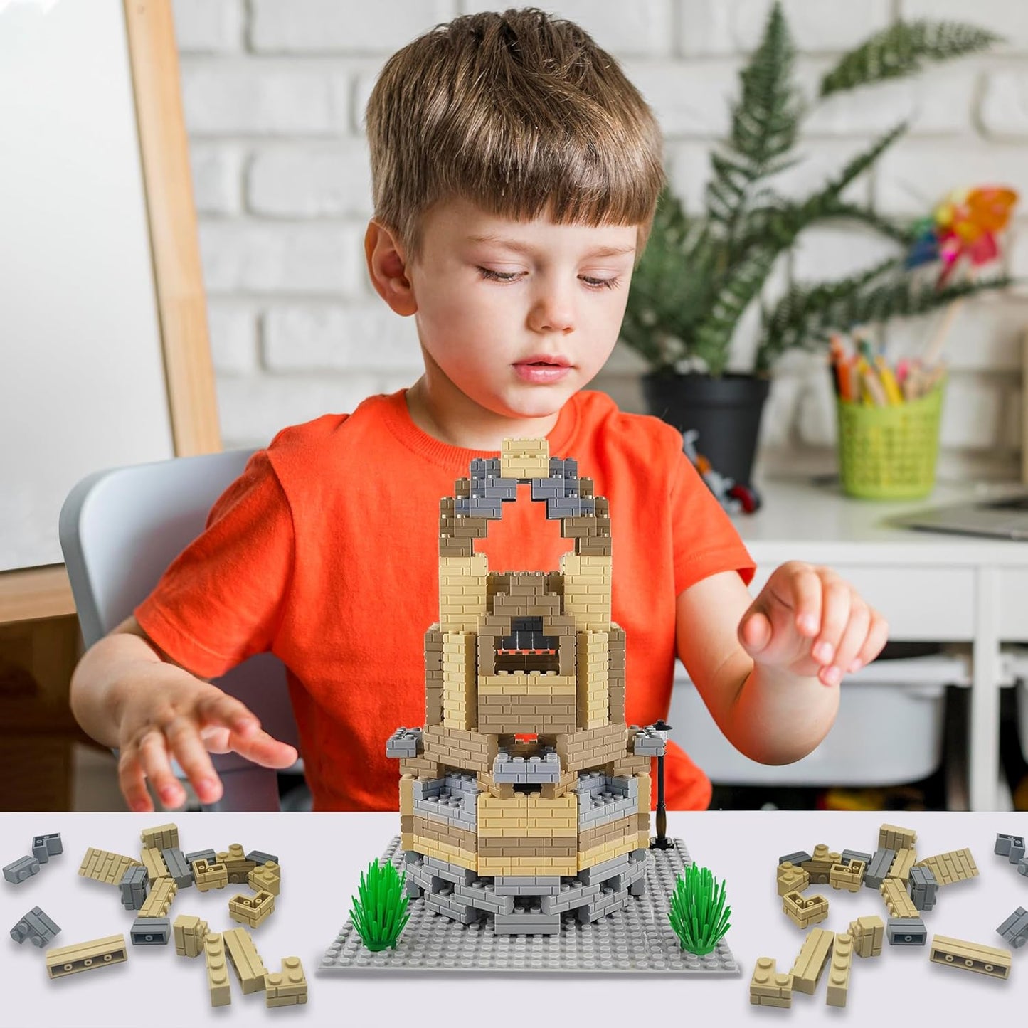Classic Base Plates Compatible with Bricks & Baseplates, 10"x 10" and 10"x 5" Building Base Combo Set, Thick Boards Base Plates Can Be Used to Build Double Layer Buildings - 3pcs