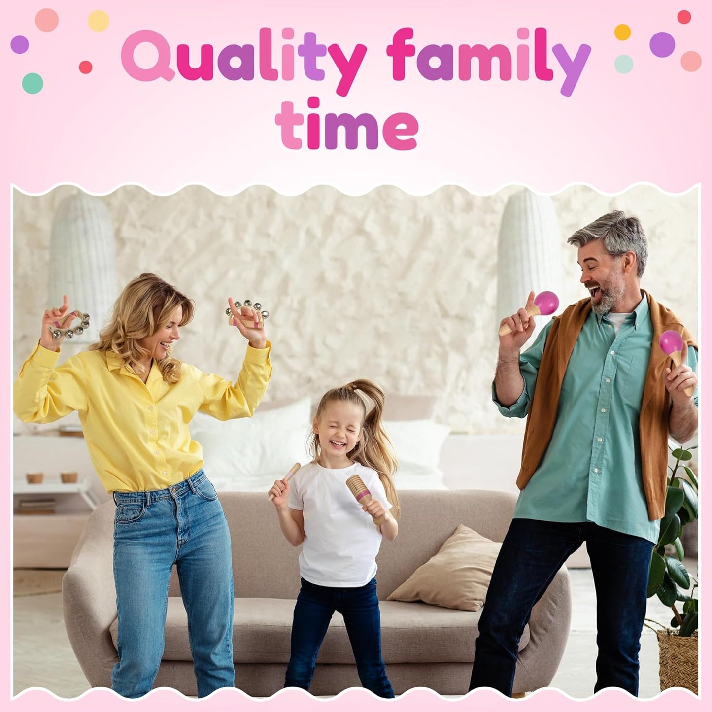 Stoie's Wooden Toddler Musical Instruments with Drum, Hand Bells, Flute, Maracas, Castanet, Tamburine, for Babies and Kids, Eco Friendly Montessori Educational Toy