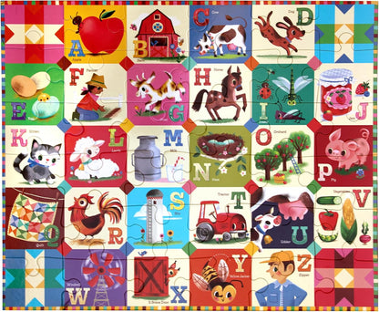eeBoo 36 Piece Giant Floor Puzzle - Dinosaur Alphabet Children's Puzzle ABC & Dino Themed, Large Pieces for Small Hands to Develop Motor Skills