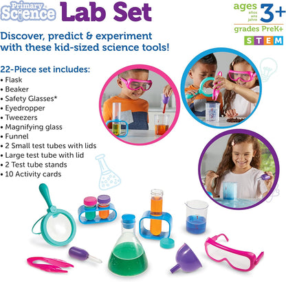 Learning Resources Primary Science Lab Activity Set - Experiments for Kids, Chemistry Toy, Pretend Play, STEM Projects, Classroom Must Haves, Teacher Supplies, Montessori Gifts for Boys and Girls