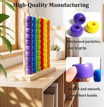 Liecho Color Matching Stacking Puzzle Game,Competitive Tabletop Brain Teaser for Family Game Night, Fast Pattern Challenge Ring Stack Puzzle,Stack Solve Set (1 Pack)