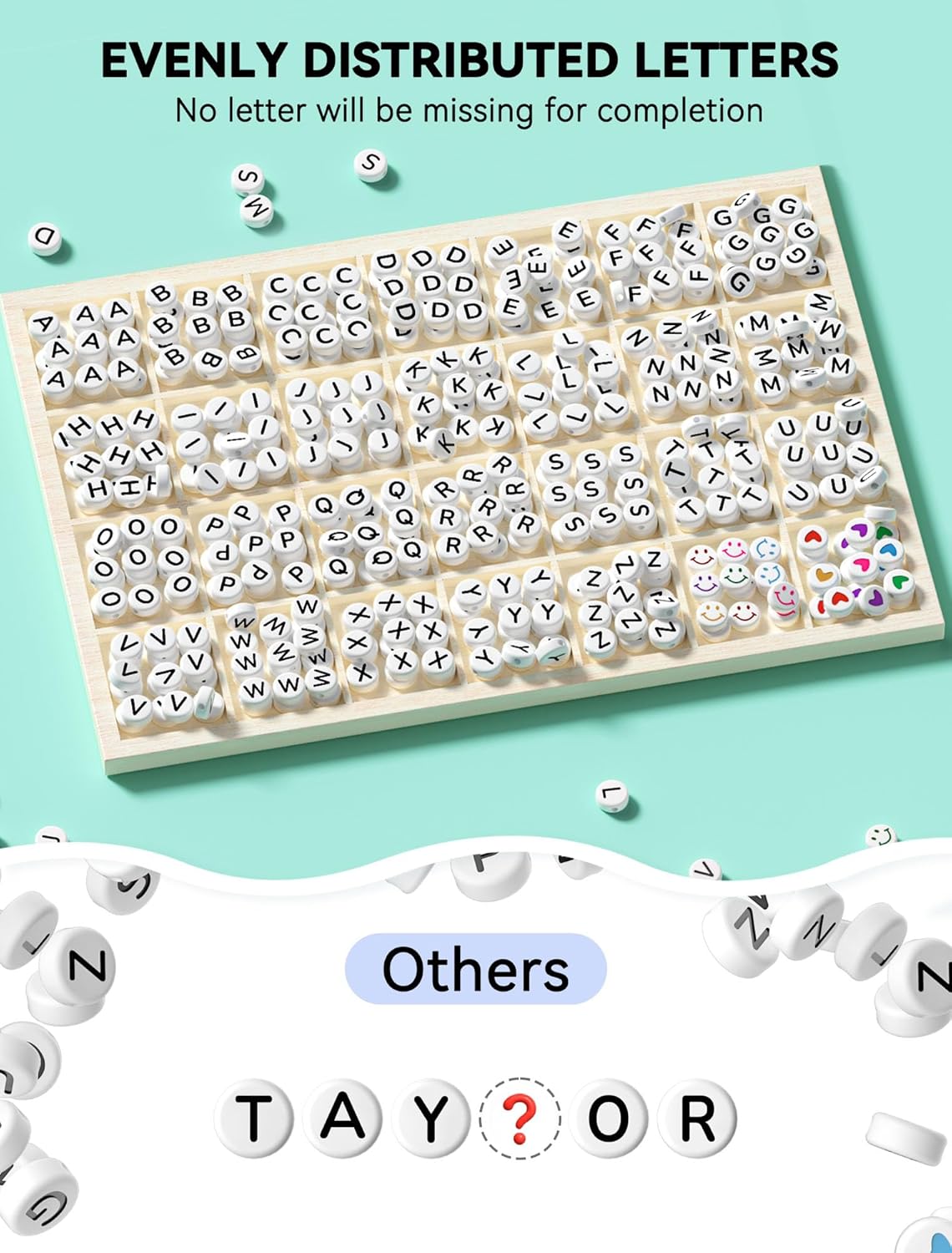 ARTDOT 800 Pieces Assortment Letter Beads for Friendship Bracelets Making Kit, 28 Styles Jewelry Making Supplies Alphabet Beads Set Preppy Crafts Art