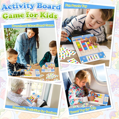 Kids Montessori Magnetic Wooden Toys: 3 4 5 6 7 Year Old Birthday Gift for Boys Girls Age 4-7 Preschool Educational Learning Activities Toy Sensory Autistic Puzzle Maze Game Present for Toddlers