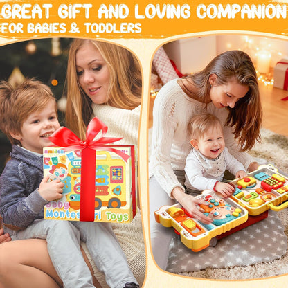 AmiDear Toddler Toys for 1-2 Year Old Girl Boy Gift, Educational Montessori Toys for 1-2Year Old, Busy Board Baby Toys 6-12 Months Age, First Christmas and Birthday Gifts