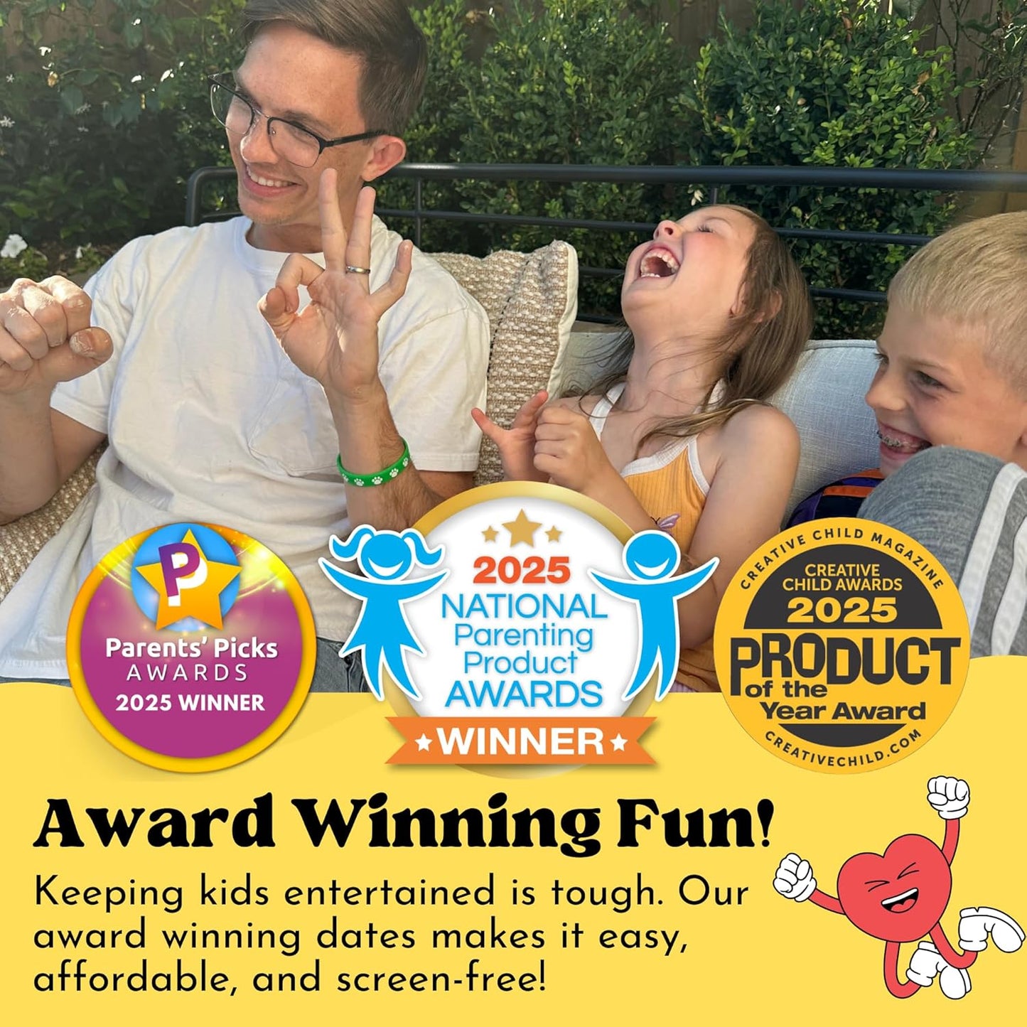 Happy Duo Family Dates 40 Scratch Off Cards – Summer Activities for Kids and Parents – Family Games for Kids and Adults