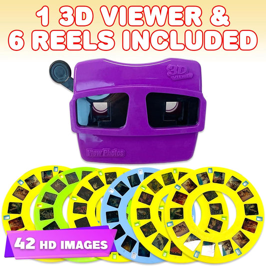 ArtCreativity Classic 3D Viewfinder for Kids, 6 Reels Included with 42 HD Images, View Finder for Children, Nostalgia Retro Toys, Nature Educational Toys, Learning Toy for Kids, Toddlers, Ages 3+