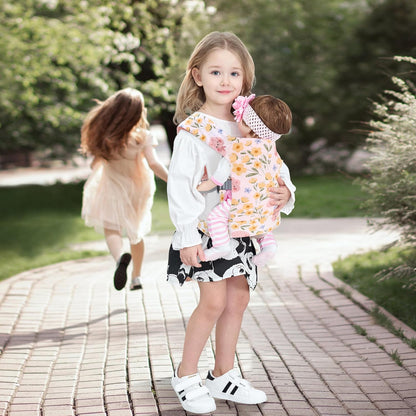 Miracle Baby Doll Carrier for Kids, Front and Back Baby Doll Accessories Backpack Kid Toddlers Play Toy Baby Carriers with Adjustable Straps for Little Girls