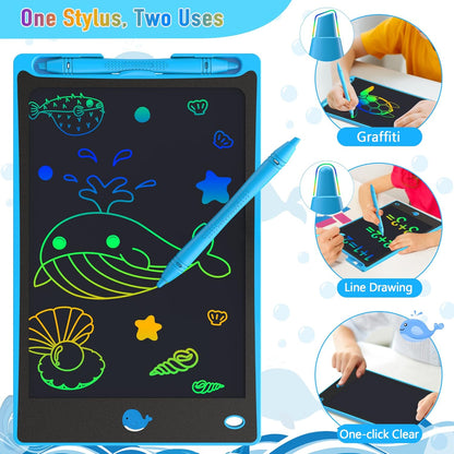 Hockvill LCD Writing Tablet for Kids 16 Inch, Toys for Girls Boys Drawing Pad for 3 4 5 6 7 Year Old Kids Toys, Christmas Birthday Gift for Kids, Toddler Doodle Board Travel Essentials - Pink