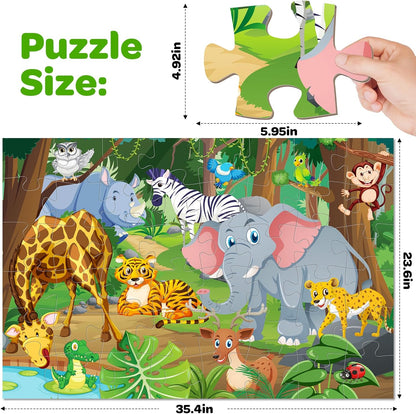 Jumbo Floor Puzzle for Kids, 48 Pieces Large Solar System Jigsaw Puzzles for Kids 3 4 5, Toddler Learning Preschool Educational Toys for 4-8, Birthday for Boys Girls