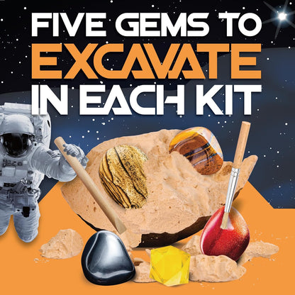 Cosmic Dig Kit by Big Discoveries - Explore The Planets of The Solar System with Gem & Fossil Excavation Kits for Kids | STEM Toy Science Dig Kits with Gemstones for Boys and Girls