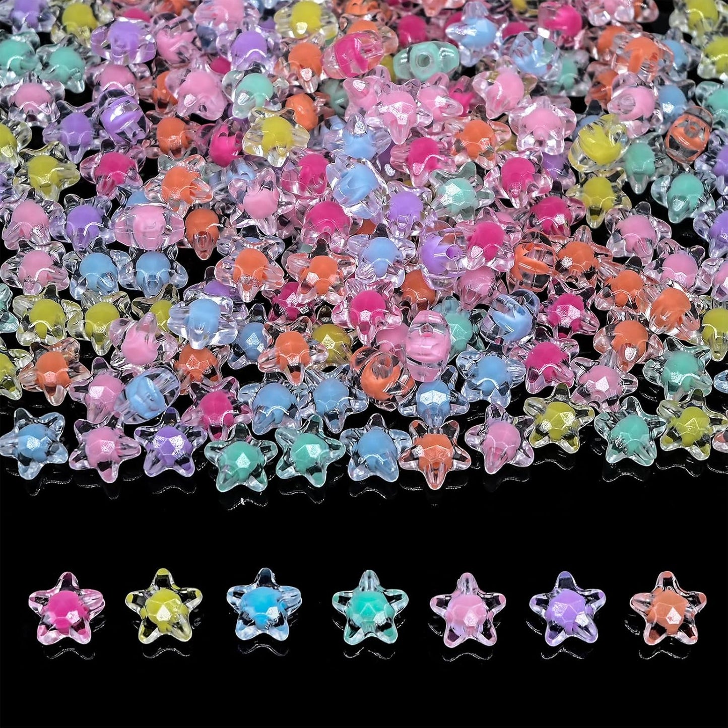 200g+ Candy Bulk Assorted Cute Kandi Beads for Jewelry Making, Bracelet Making Kit, Craft Supplies Charm Beads(Mixed II)