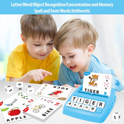 Yolscue Montessori Matching Letter Games,Educational Toys for 3-8 Year Olds Boys Girls,Alphabet Learning Toys for Kids Ages 3-8 Years,Birthday Party Gifts for 3-8 Year Olds Boys Girls(Blue)