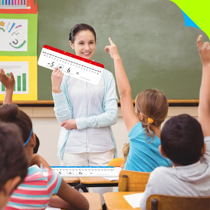8 Packs Magnetic Number Line Boards, Dry Erase Writable and Erasable Math Board Addition & Subtraction White Board Magnets for Kids, Students, Classroom and Home (Each Measures 12” x 3.5”)