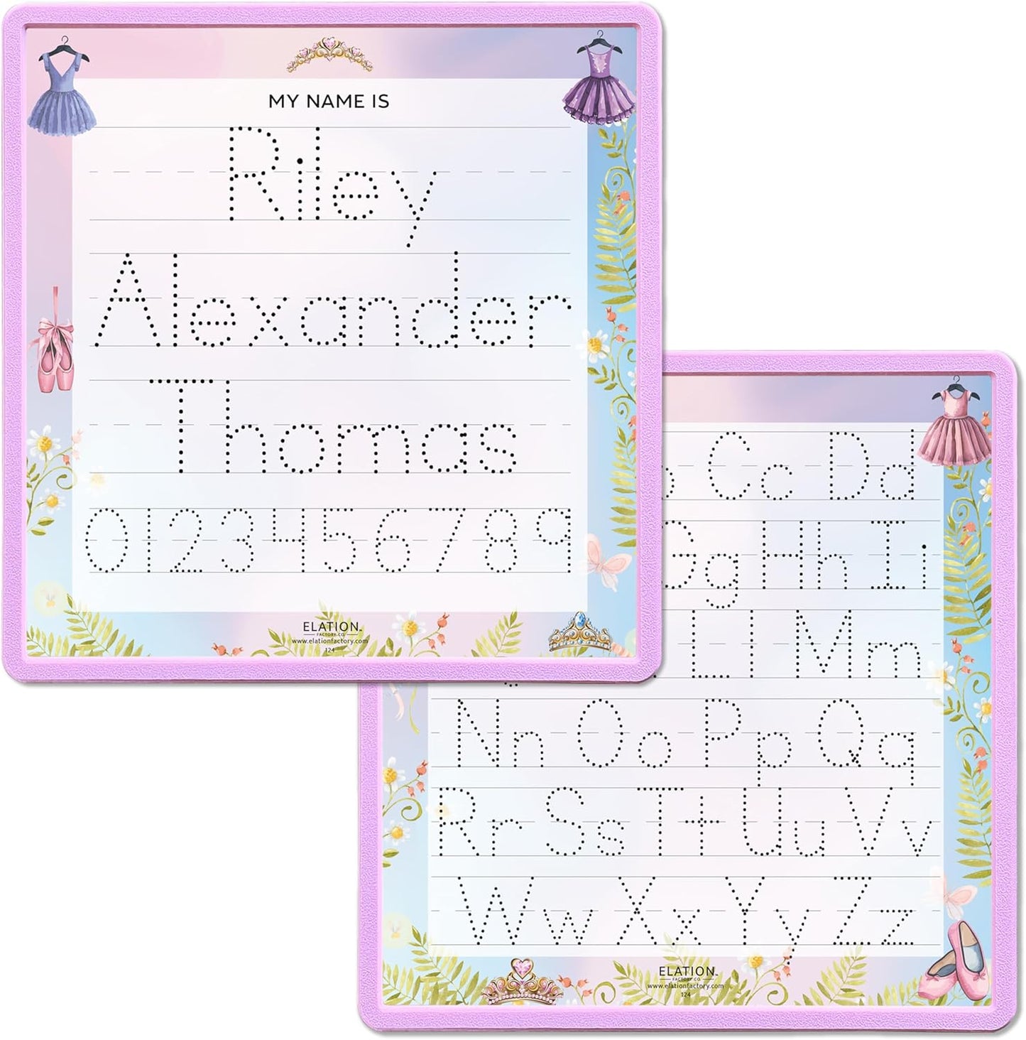 Kid's Name Tracing Board | Dry Erase Letter Tracing | Reusable Writing Practice Board | Personalized | Ballet Theme