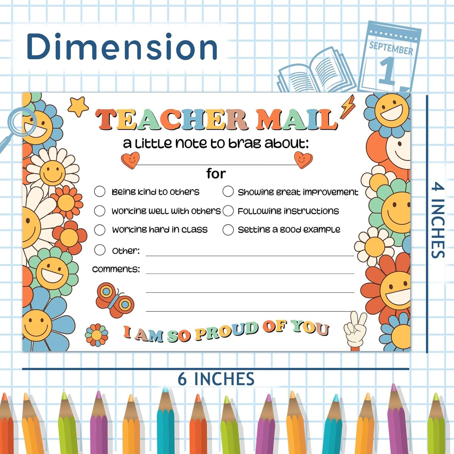 LOVEDMORE Video Game Theme Positive Brag Card, Teacher Mail for Elementary Classroom Must Have Rewards to Students, Elementary Teacher Supplies