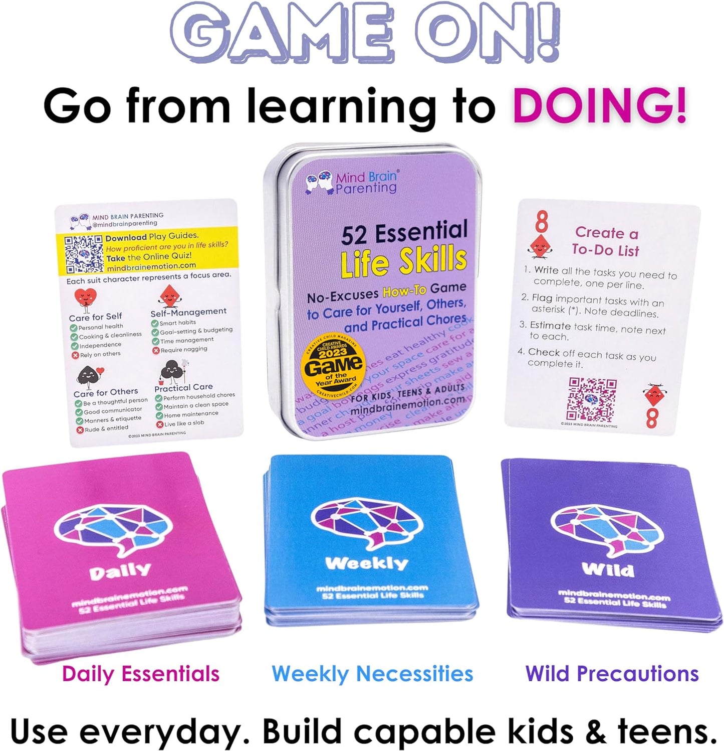 Mind Brain Emotion 52 Essential Conversations for Home, Therapy, Speech, School Classroom - Conversation Cards for Kids, Family, Teacher & Counselor to Build Growth Mindset & Communication Skills