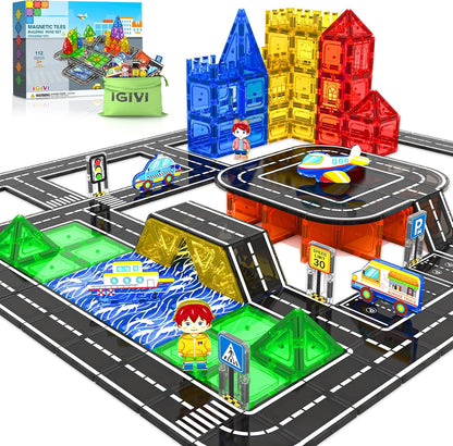 Magnetic Tiles Farm Animals Toddler Toys, STEM Magnet Building Blocks for Kids Ages 3-5 5-7 4-8, Preschool Montessori Sensory Toys Gifts for 3+ Year Old Boys & Girls
