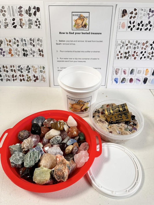 Generic Rough and Tumble Crystal Gemstone Quart Mining Bucket/Gifts for Boys and Girls/Geology