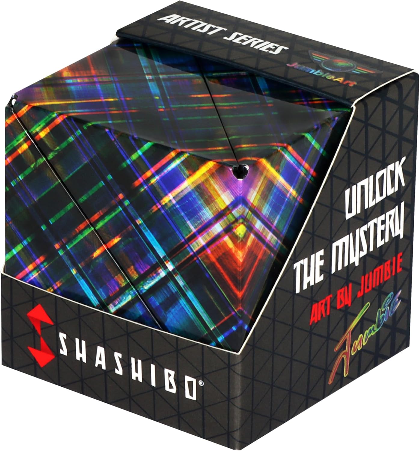 Shashibo Shape Shifting Box - Award-Winning STEM Fidget Toy with Ultra Strong Magnets - Puzzle Cube Transforms Into 100+ Shapes, Perfect Sensory Gift for Kids, Teens, and Adults (Glowquarium)