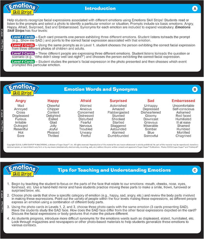 Super Duper Publications | Emotions Skill Strips® Photo Flash Cards | Educational Learning Resource for Children