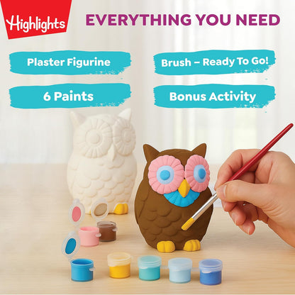 Highlights Paint Your Own Plaster Figurine & Activity Kits – DIY Art Sets with Figurines, Paints, Brush & Bonus Activities – Multiple Themes – Ages 6+