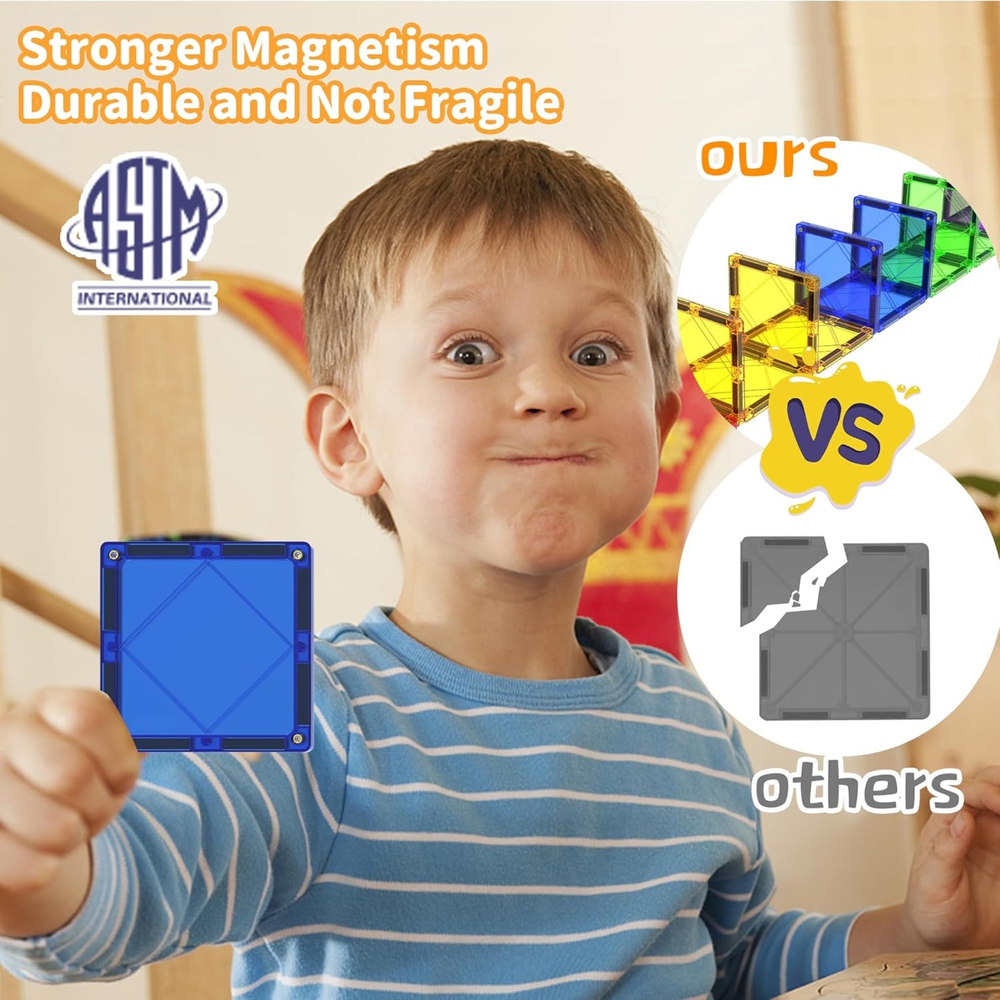 MAGBLOCK 85Pcs Marble Run Magnetic Tiles Toy Building Blocks STEM Educational Child Brain Development Kit Magnet Construction Toys for Boys Girls Kids Age 5 6 7+ Years Old
