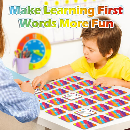 Aizweb CVC Word Match Game - 60 Pc Toddler Card Games for Kids Ages 3-6, Phonics Flash Cards for Preschool & Kindergarten Learning Activities, Educational Toys for Home School Supplies