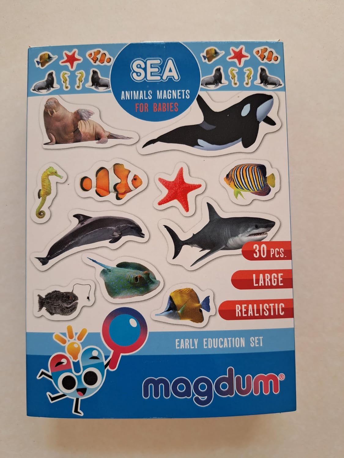 25 Fridge Magnets for Toddlers - Birds Photo Kids Magnets for Refrigerator – Real Magnetic Animals for Children – Big Realistic Magnet for Kids - Learning Toy Set - Baby Educational Gift