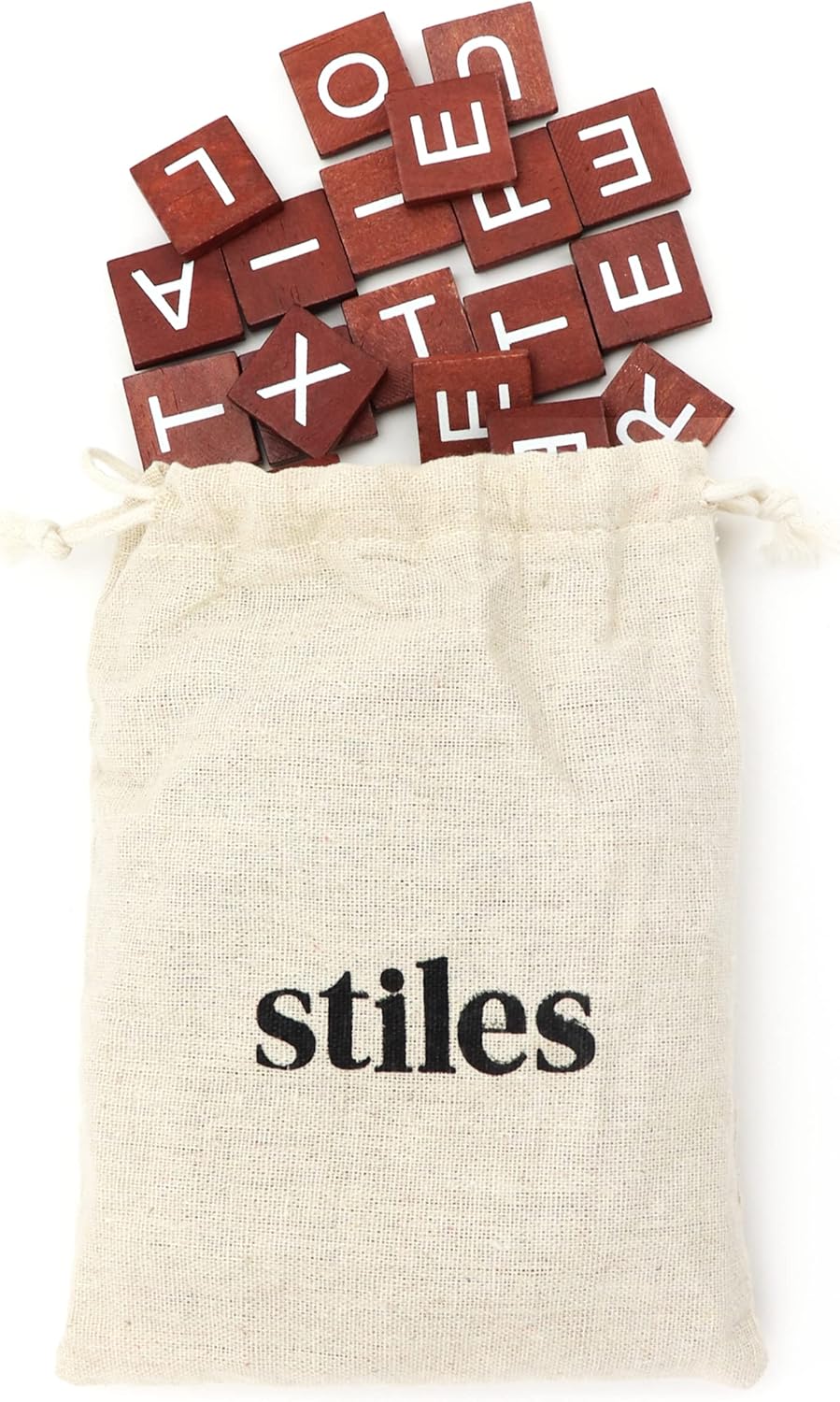 Stiles 100 Piece Wooden Magnetic Letter Tiles - Grey