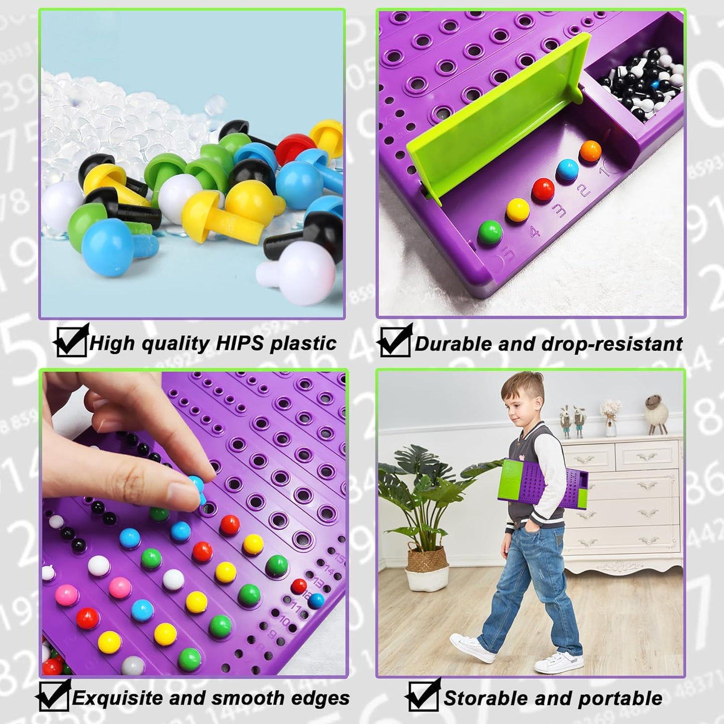 KIDAMI Code Breaker, Classic Codebreaking Travel Board Game, Brain Puzzle Set - 2 Player Battle of Famliy Game, Toys for Kids & Adult