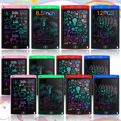 Tinlade 12 Pack LCD Writing Tablets for Kids Party Favors Games, 8.5 Inch Educational Learning Bulk Toys Gifts Erasable Doodle Boards Portable Electronic Drawing Pads for Toddlers 4-8 School Birthday