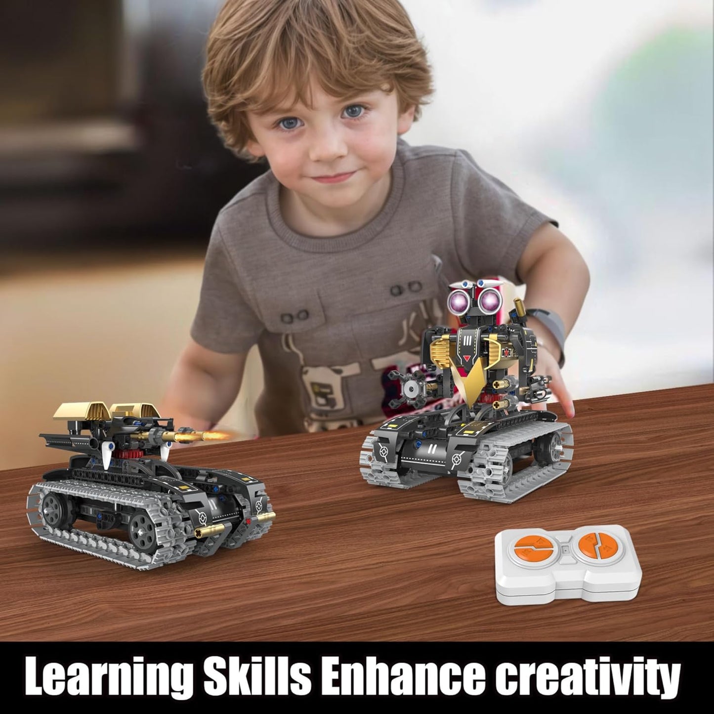 5-in-1 RC Robot Building Kit for Kids, APP & Remote Control STEM Robotics Technic Coding Robotic Toys, Erector Set with 323 Pcs, Educational Toy for Boys Girls Age 8 9 10 11 12 13 14+